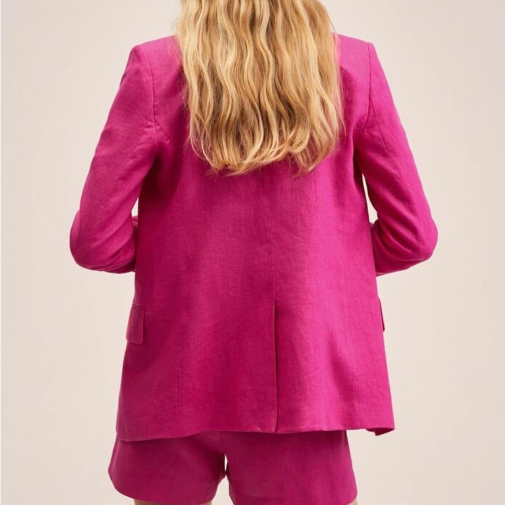 MANGO 100% Linen Blazer - Picture 3 of 5